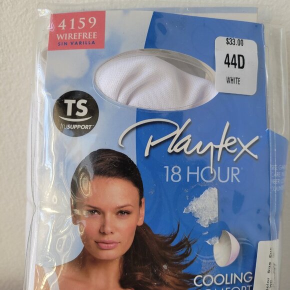 NWT – Playtex 18-Hour Cooling Comfort Wire-Free Bra (Size: 44D) - Picture 6 of 8